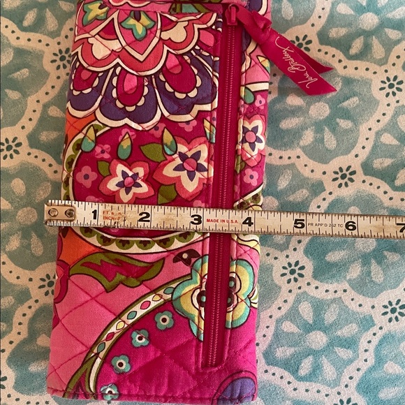 Vera Bradley Pink and Green Quilted wallet - Picture 6 of 6